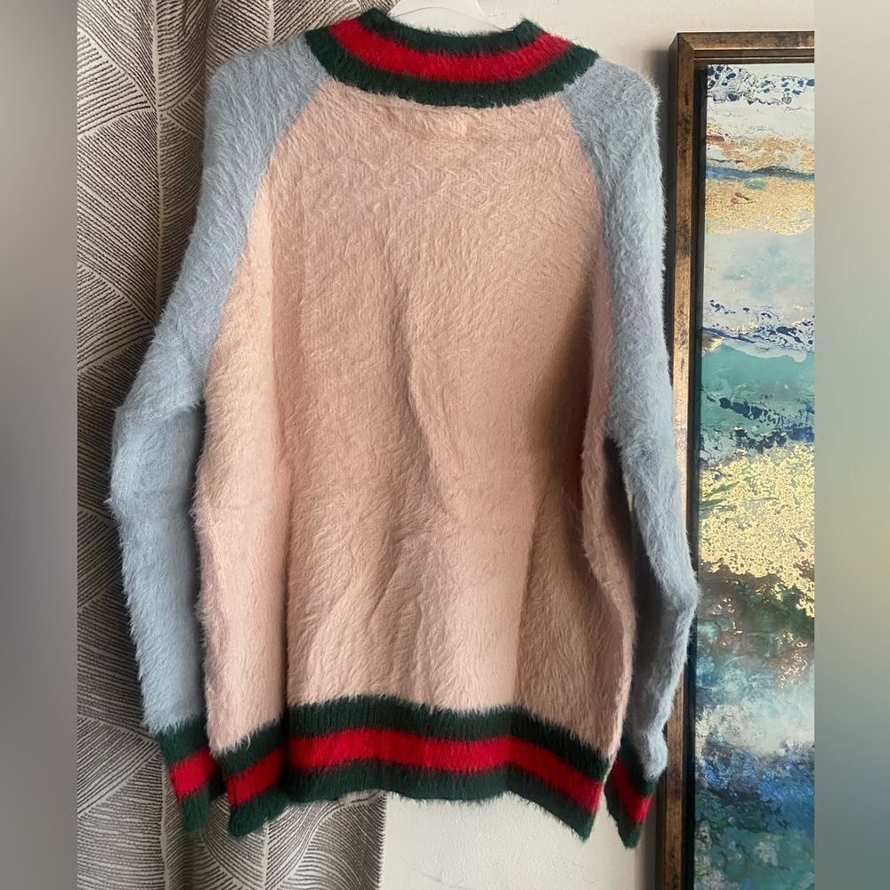 Selfie Couture Trendology Womens Sweater Sz S/M Colorblock Zípper Flowers NWT - Picture 7 of 17